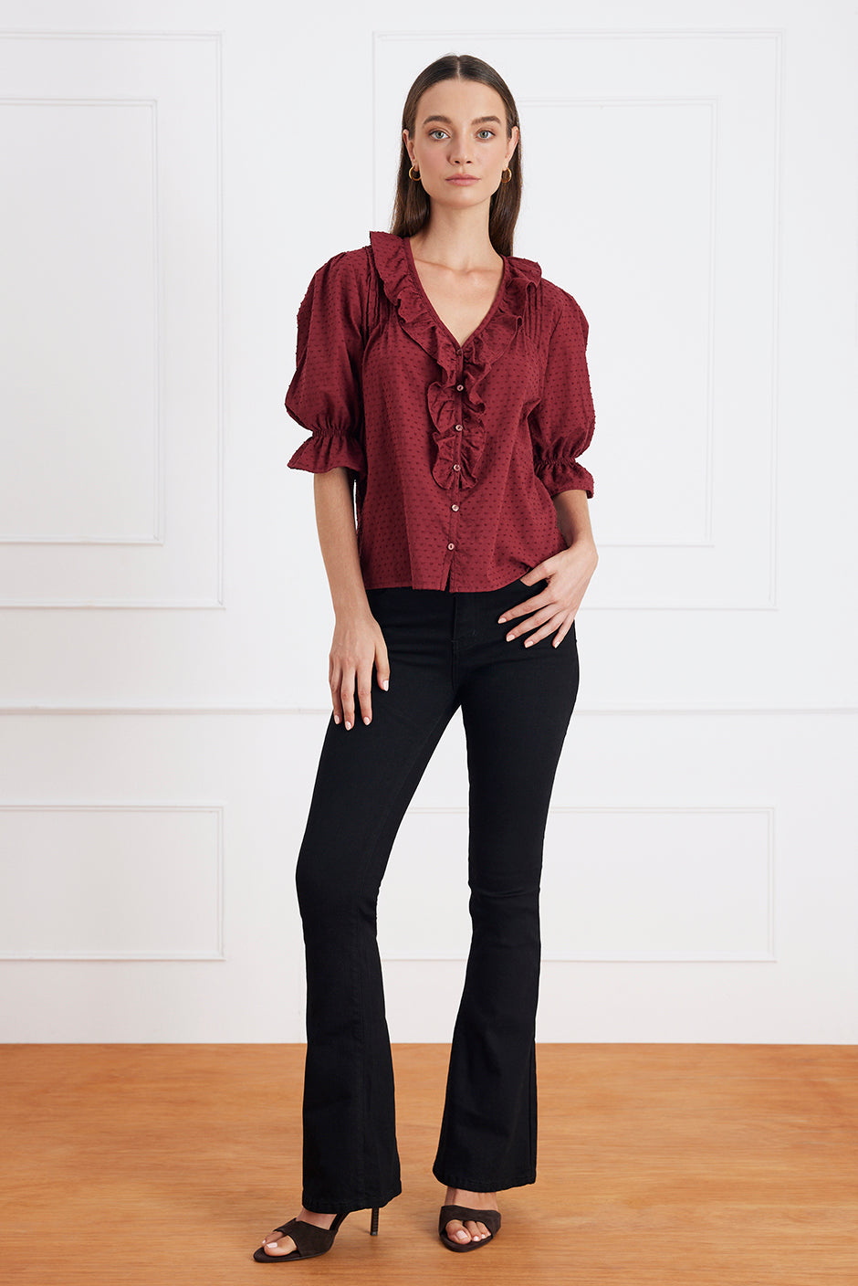 Chloe Shirt in Burgundy