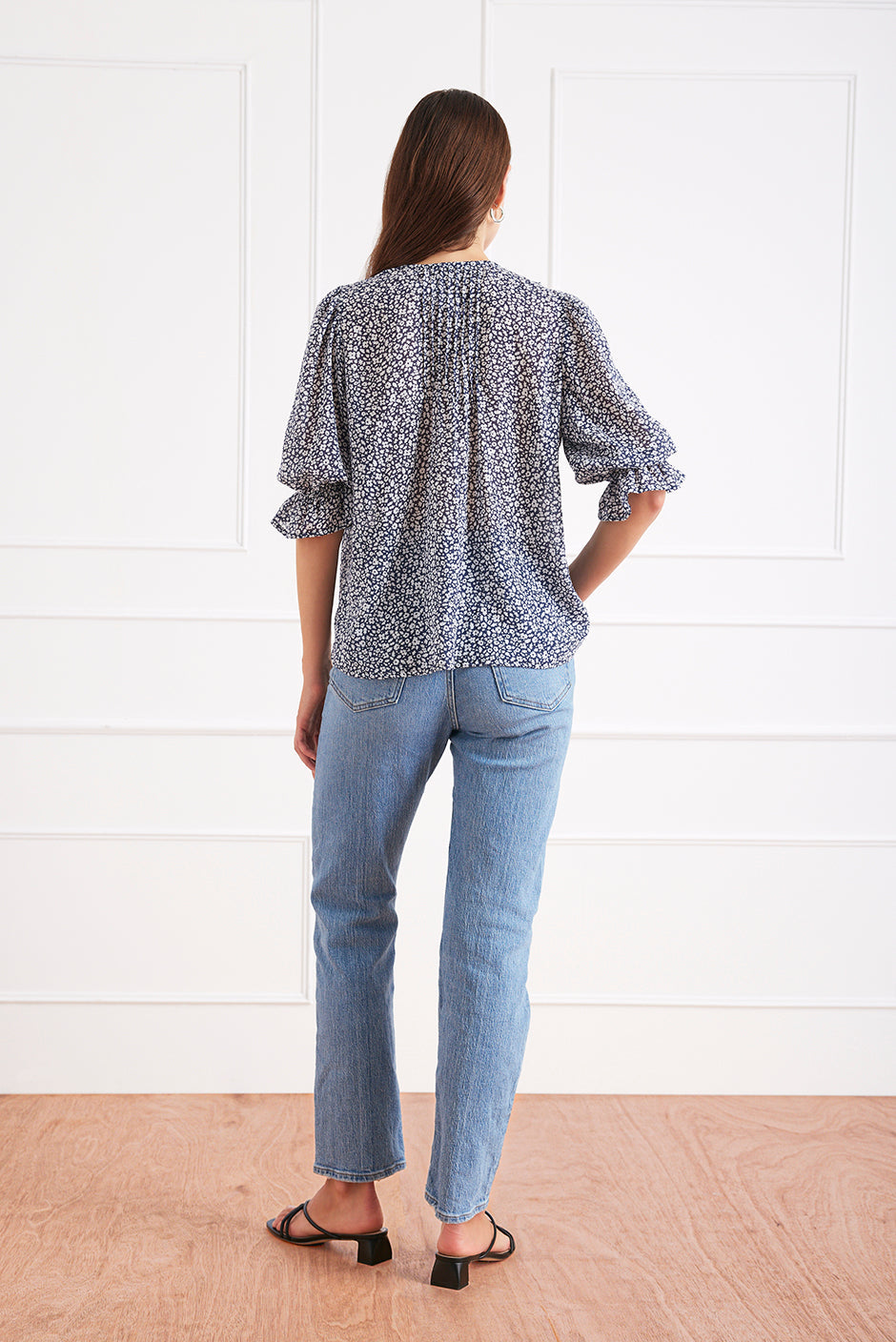 Chloe Shirt in Navy Vintage Bloom
