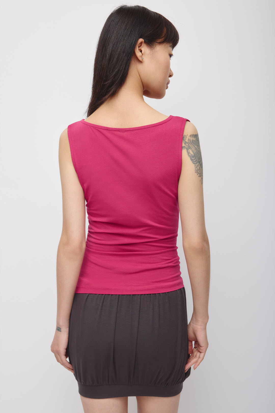 Sleeveless Cotton Jersey Basima Tank in Pink