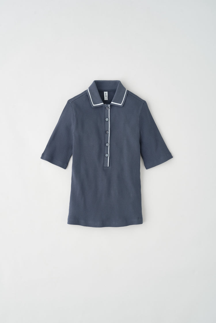 Garden City Polo in Dark Dusk Gray