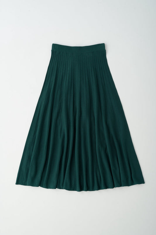 Gezira Knit Skirt in Racing Green