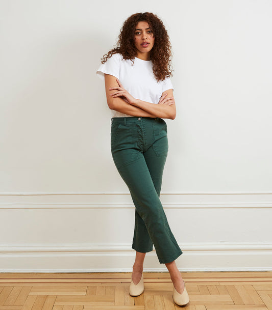 James Straight Leg Work Pants in Hunter Green