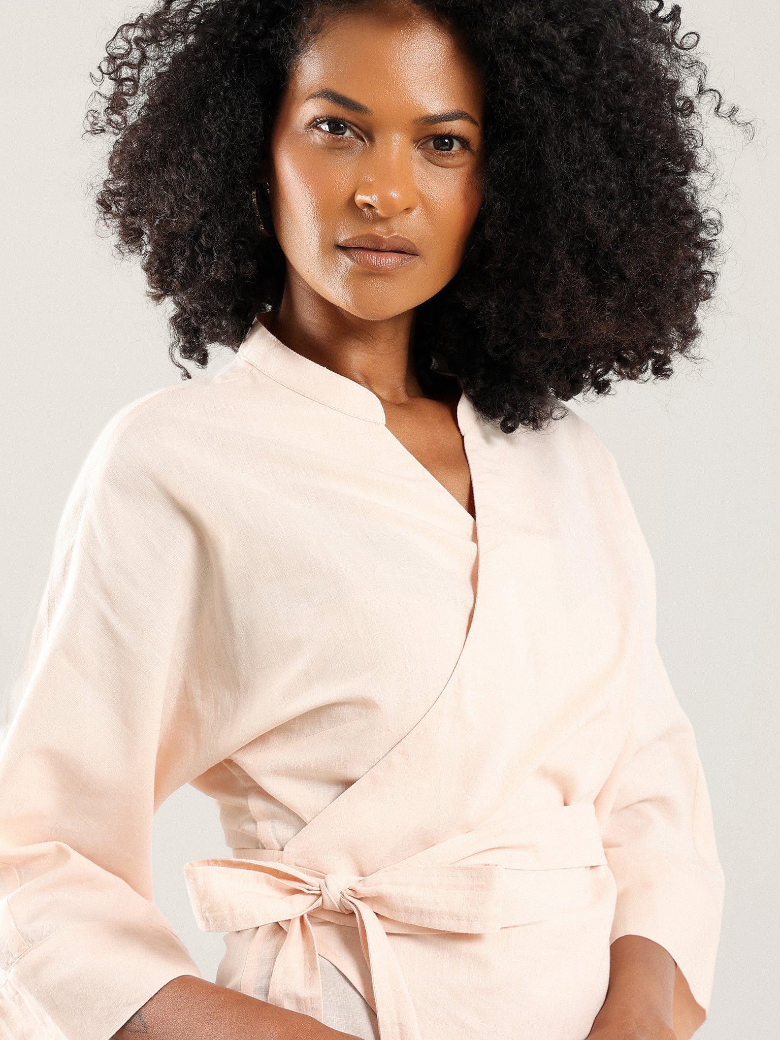 Hadia Wrap Top in Pale Rose – Sensibly