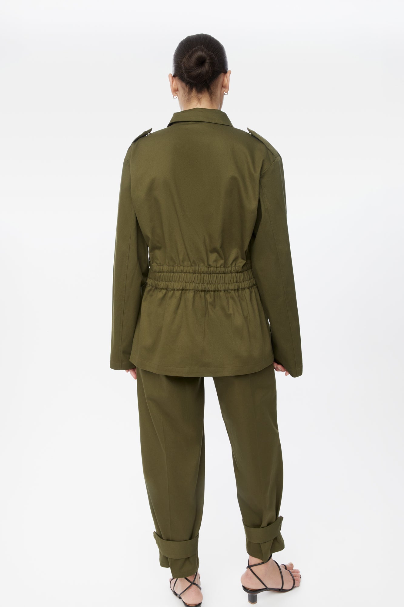 Canvas Cotton Utility Jacket - dāl the label-Olive