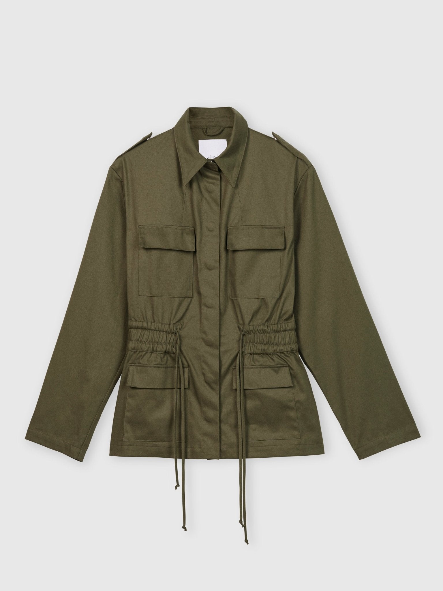 Canvas Cotton Utility Jacket - dāl the label-Olive