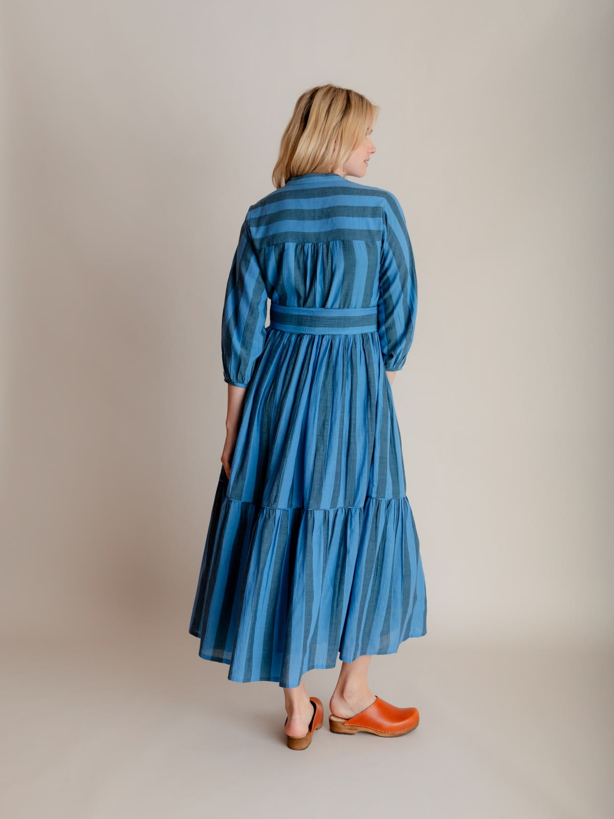 Colette Cotton Dress in Twilight Stripe