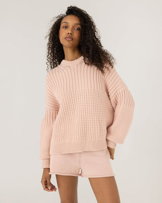 Delčia Cotton Sweater in Dusty Pink