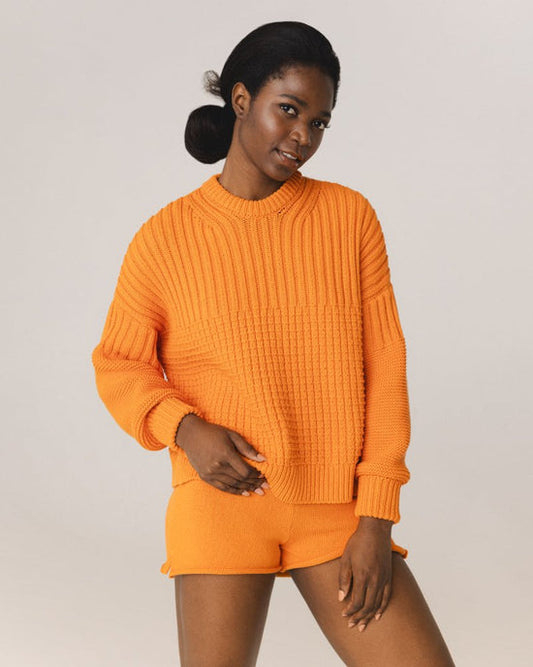Delčia Cotton Sweater in Orange