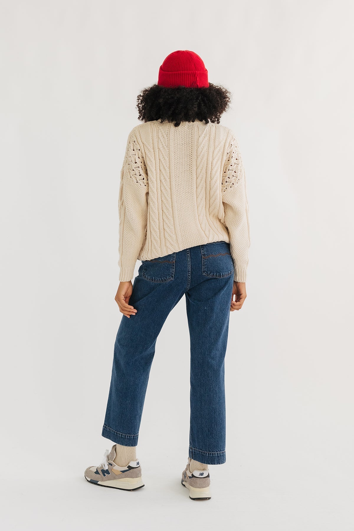 Greencastle Organic Cotton Aran Knit Ecru