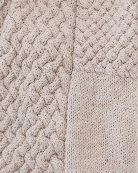Heartbreaker Alpaca and Wool Textured Sweater in Beige