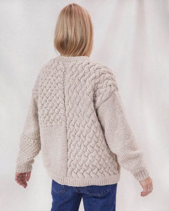 Heartbreaker Alpaca and Wool Textured Sweater in Beige