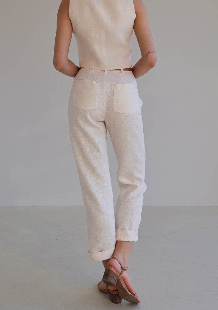 Chicago High Waisted Linen Pants