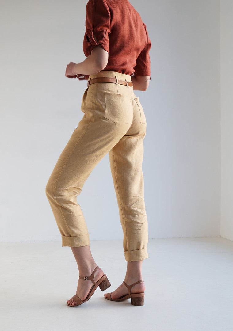 Chicago High Waisted Linen Pants