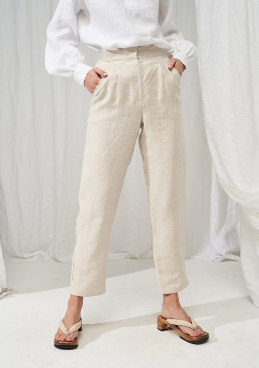 Delaney High Waisted Linen Pants