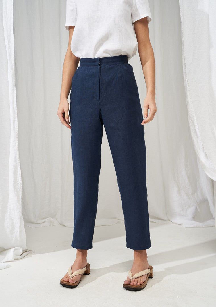 Delaney High Waisted Linen Pants