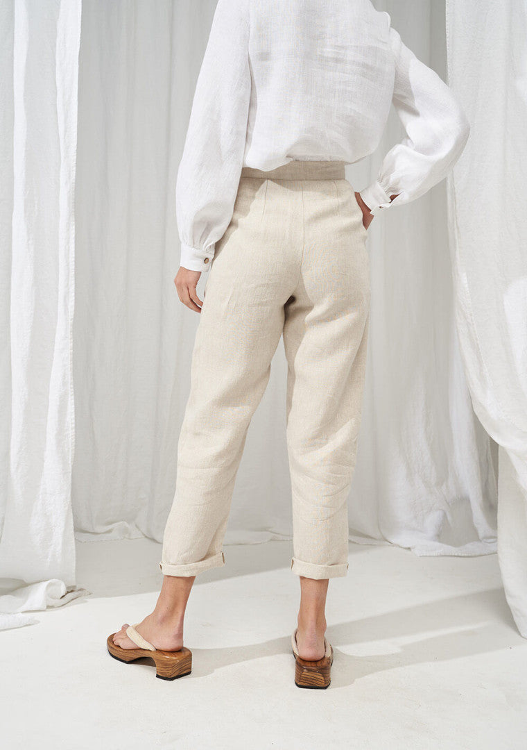 Delaney High Waisted Linen Pants