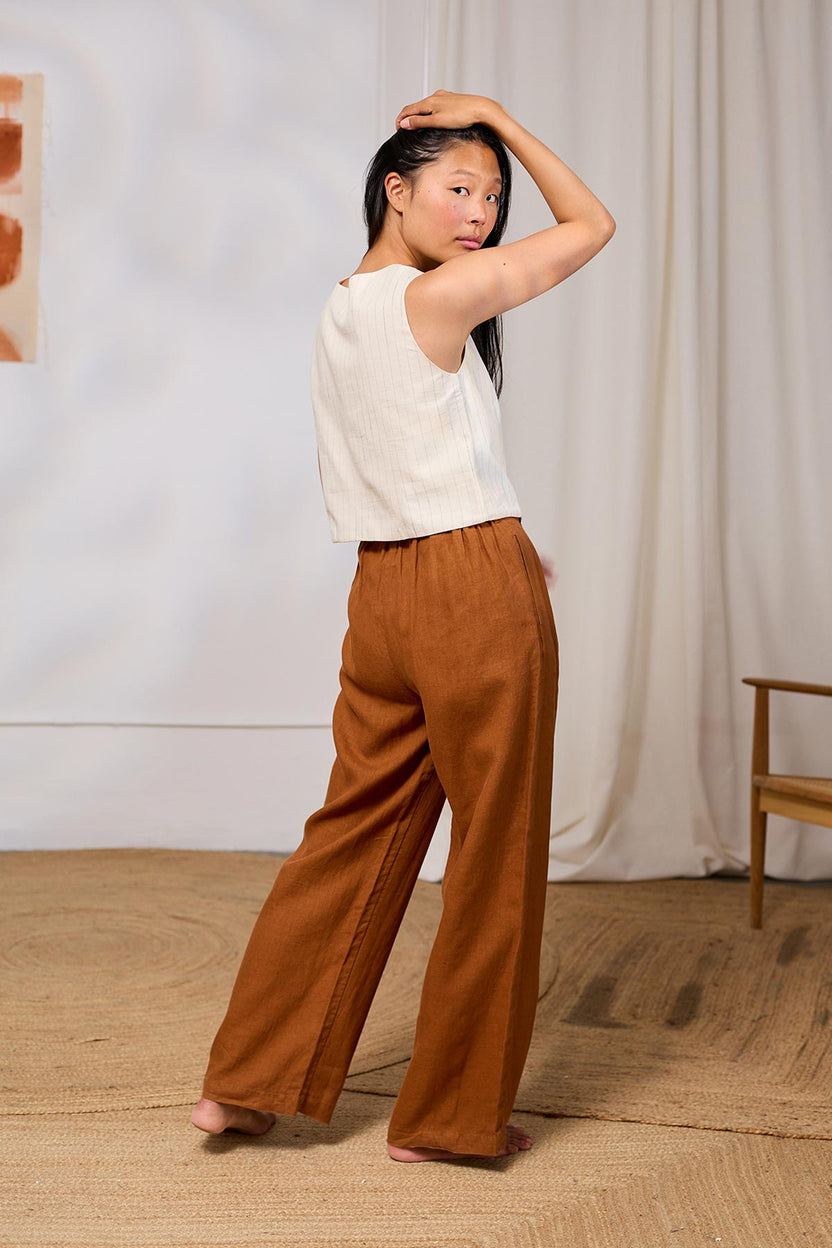 Kaloko Neutral Stripes Waistcoast Vest