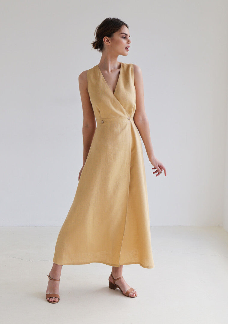 Riviera Maxi Linen Dress