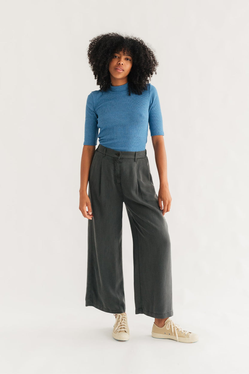 Nanpu Grey Tencel Trousers
