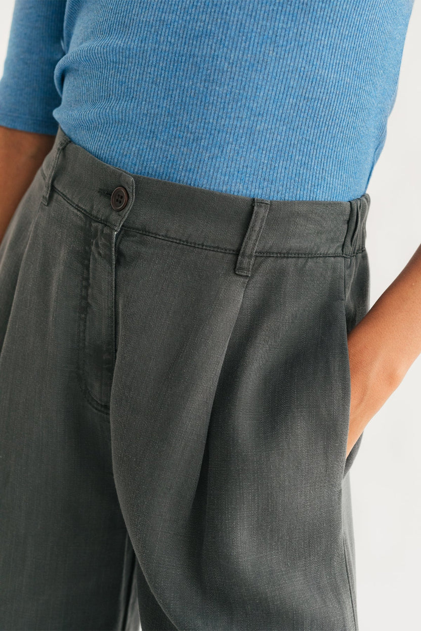 Nanpu Grey Tencel Trousers