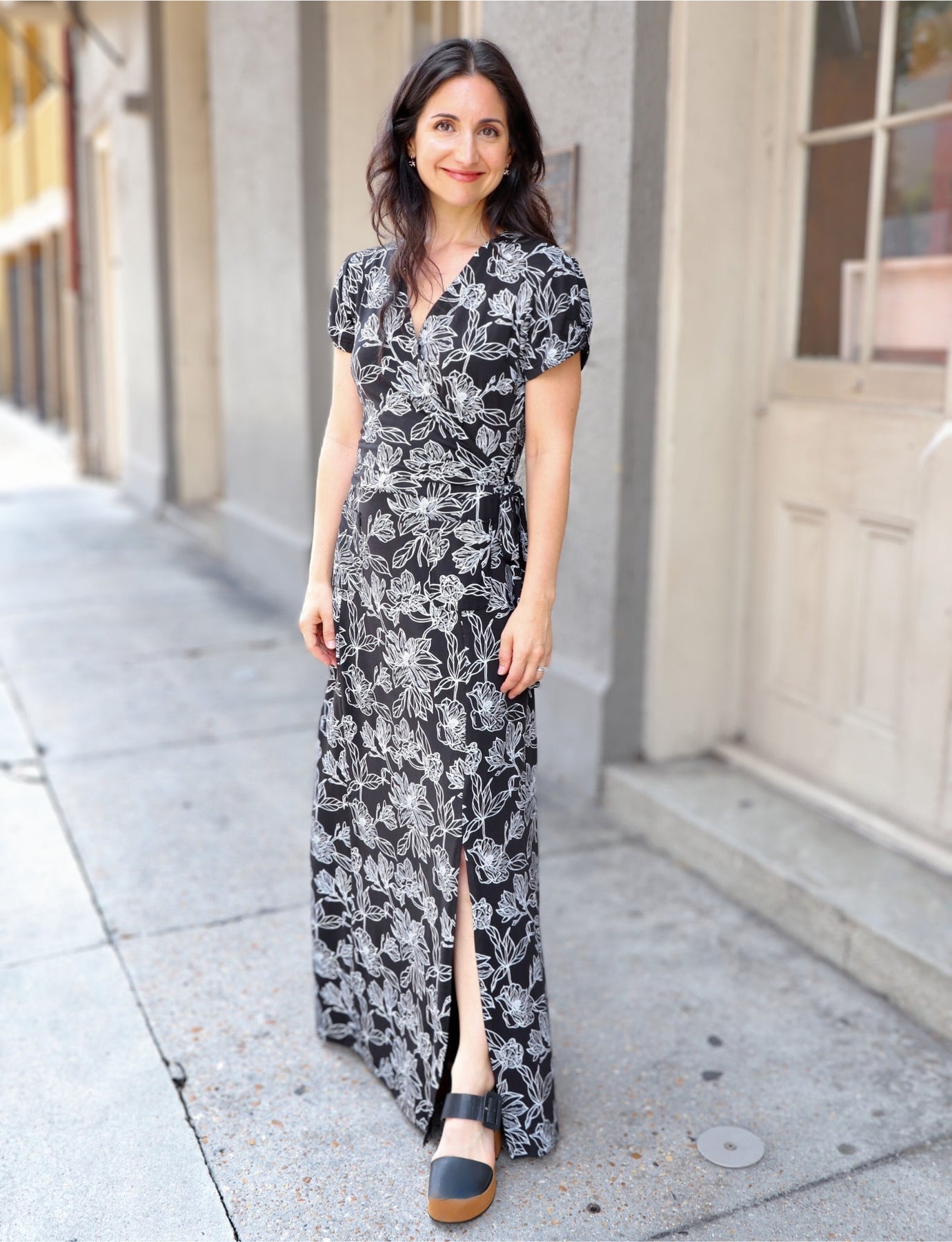 Obsidian Magnolia Organic Maxi Dress
