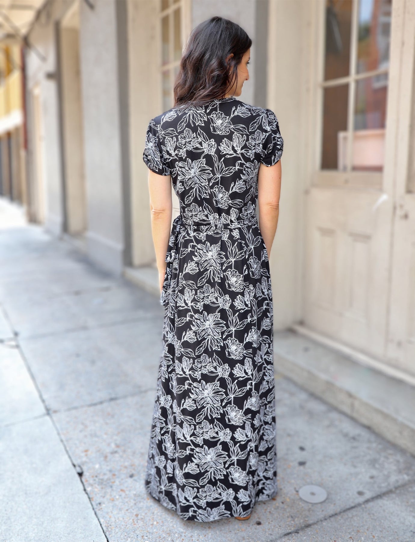 Obsidian Magnolia Organic Maxi Dress
