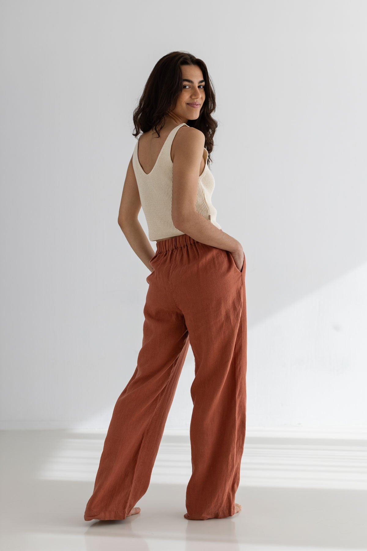 Poivre Linen Pants in Sienna