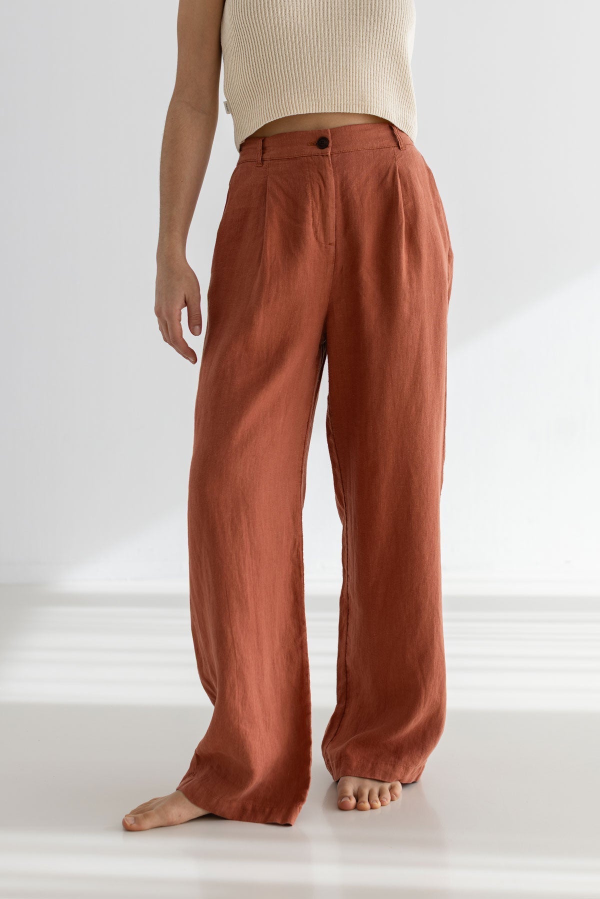 Poivre Linen Pants in Sienna