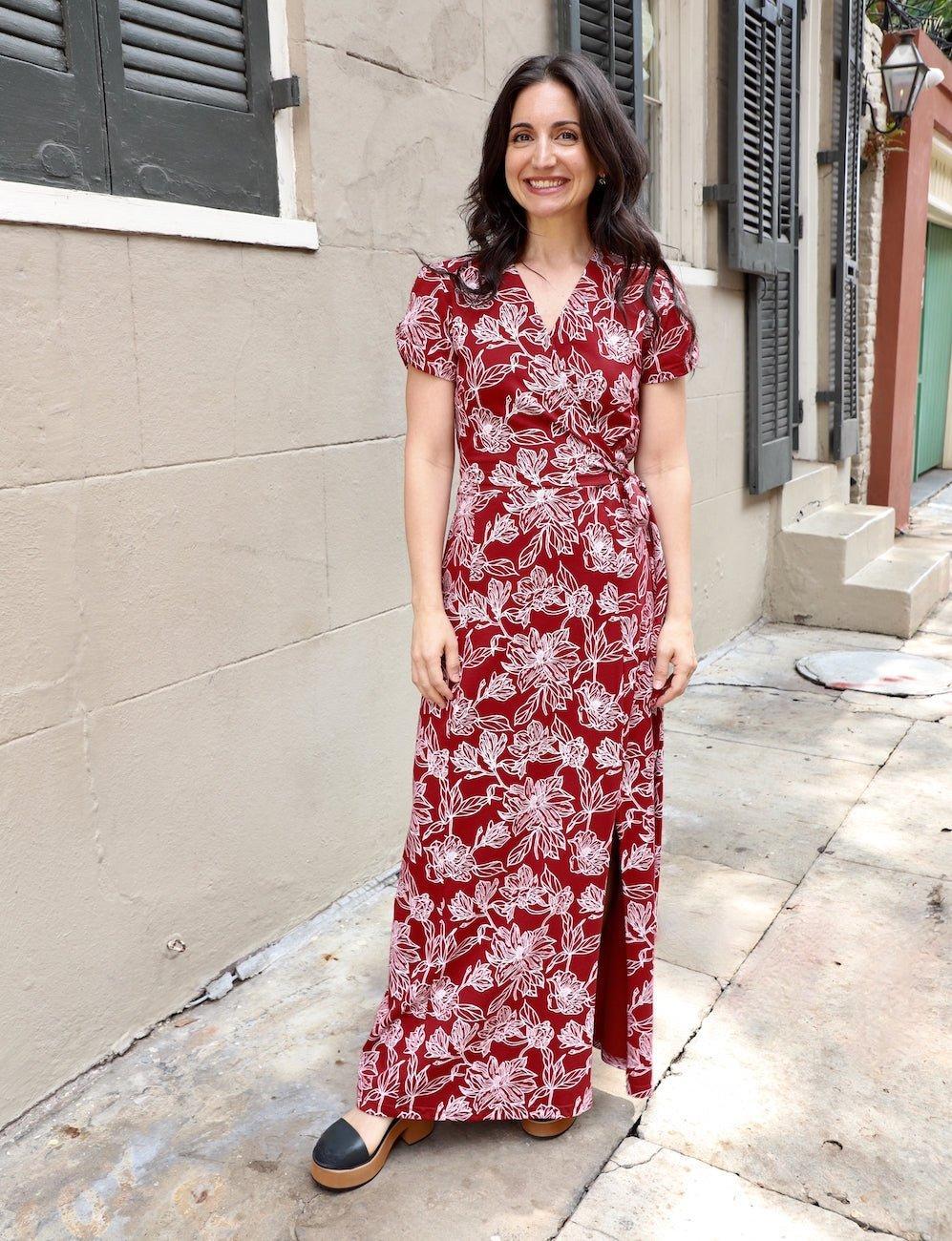 Ruby Magnolia Patterned Organic Cotton Maxi Dress
