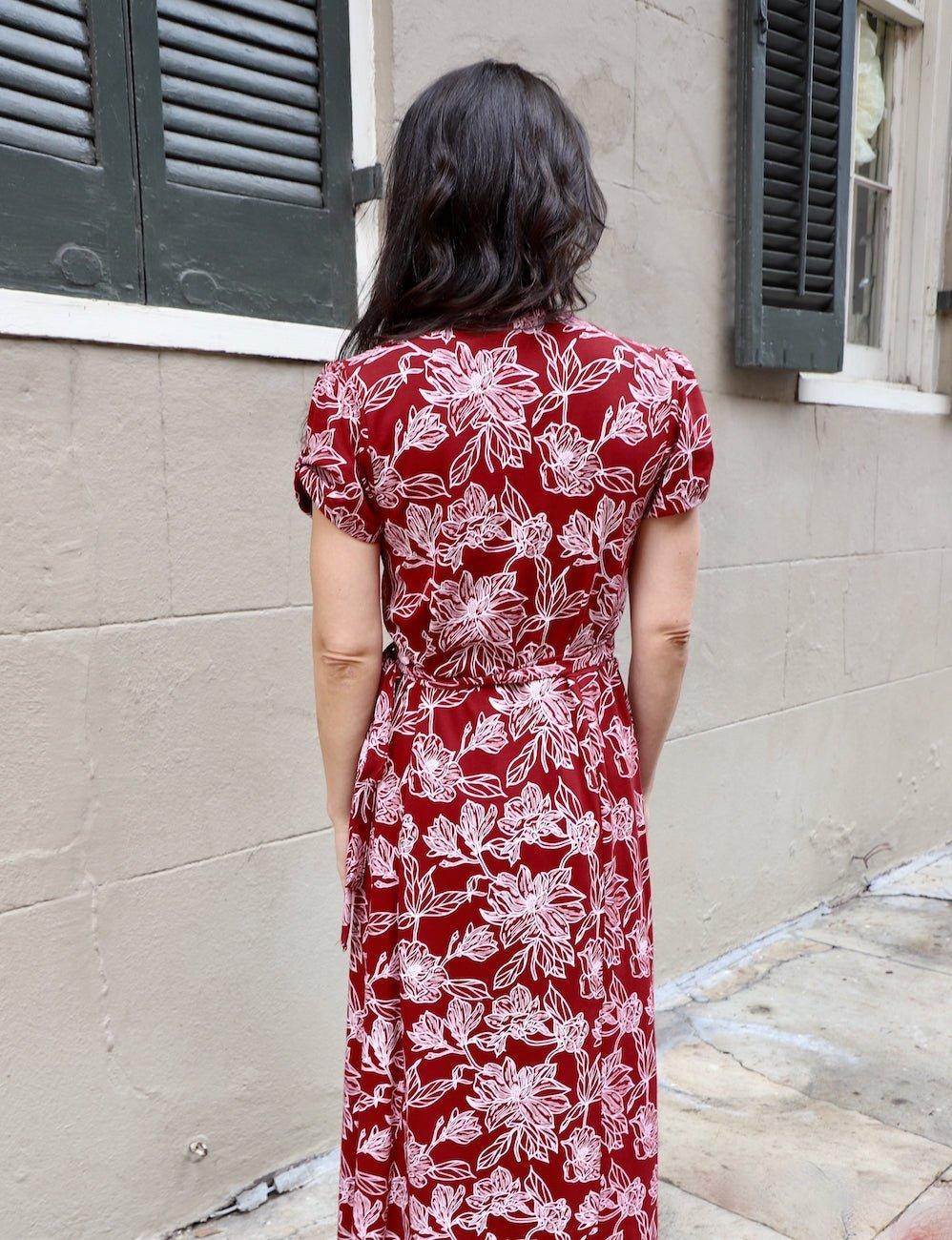 Ruby Magnolia Patterned Organic Cotton Maxi Dress
