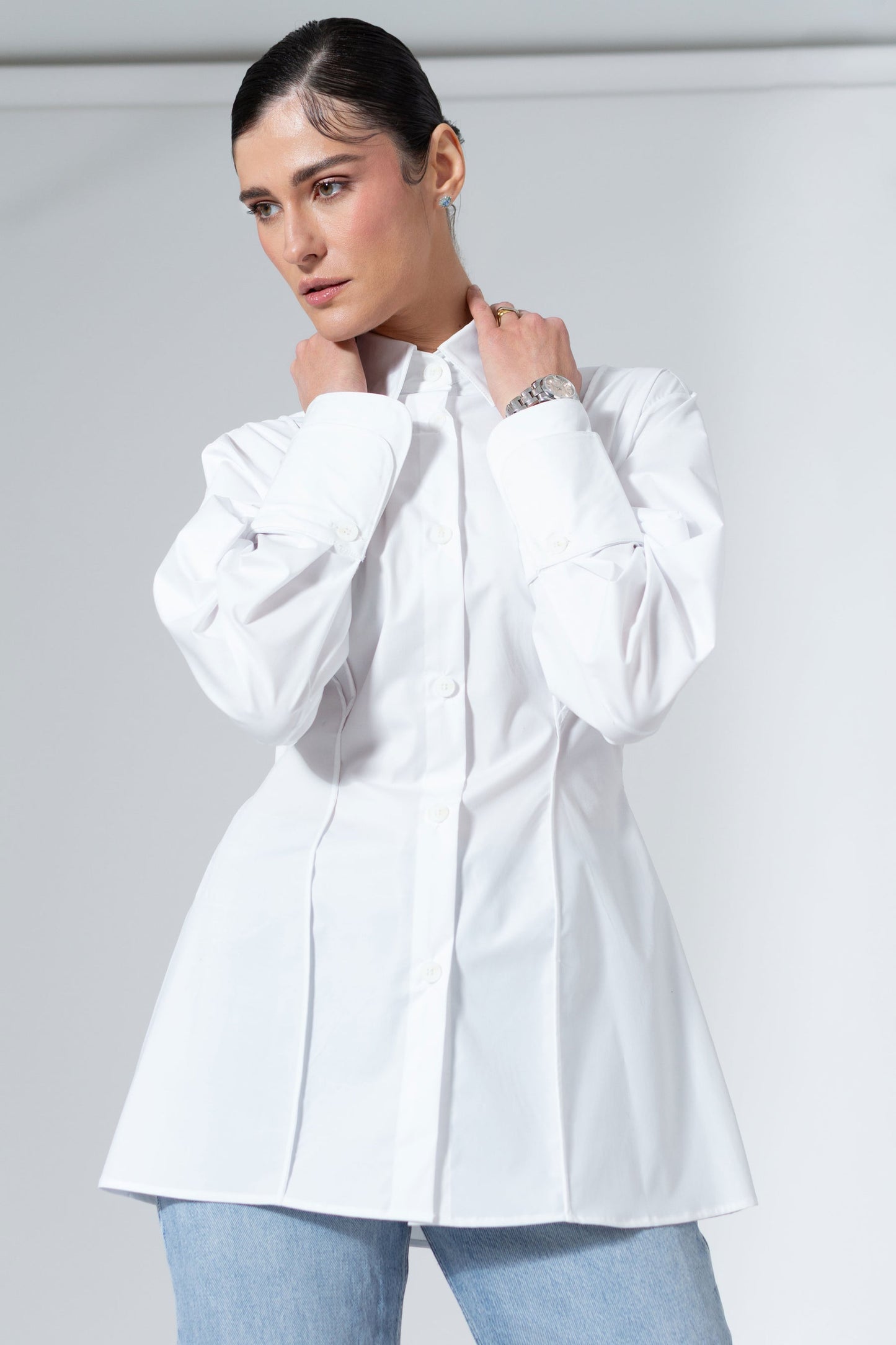 Ula Cotton Hourglass Button Down
