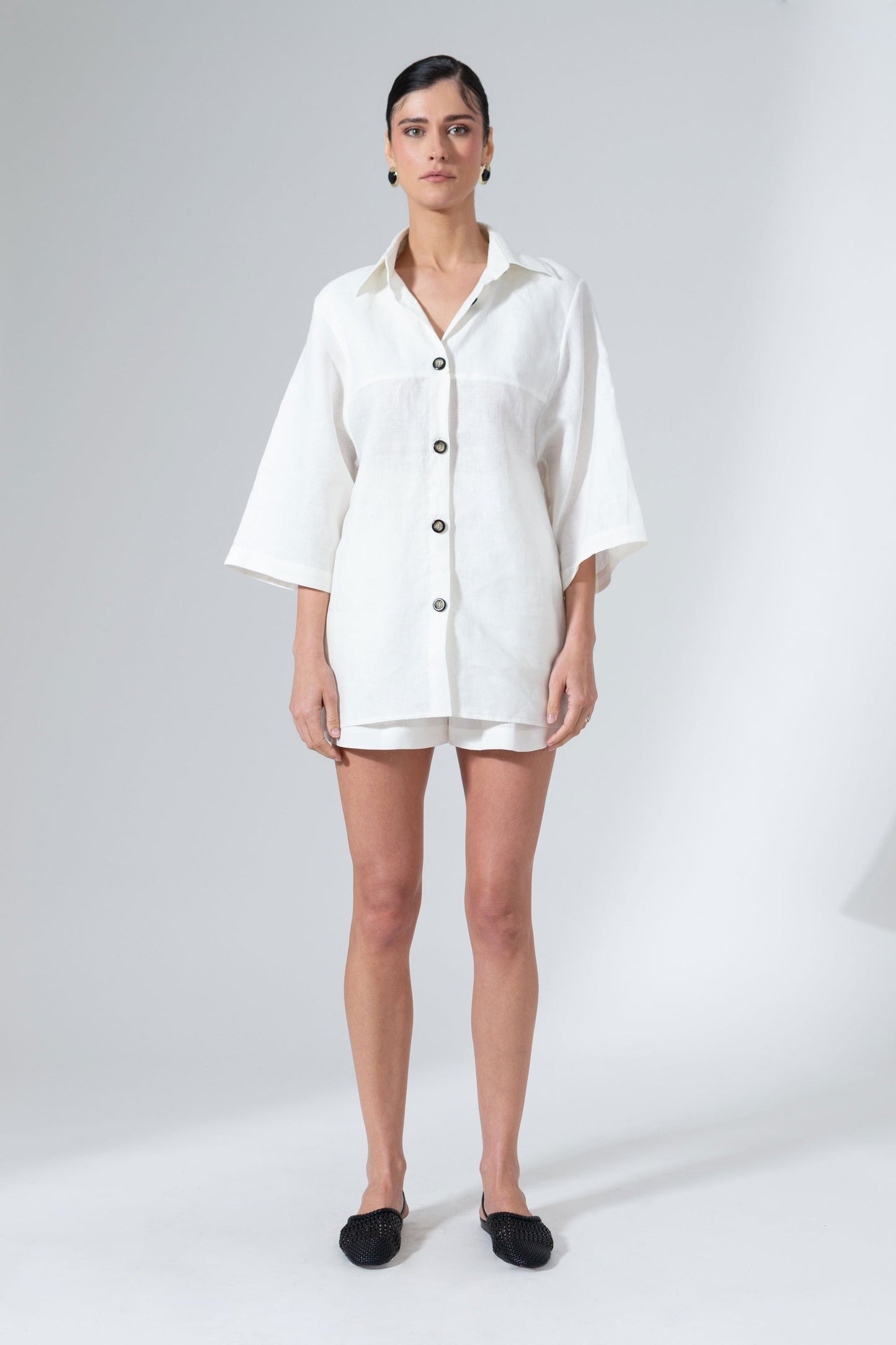 Hope Boxy Oversized Linen Button Down