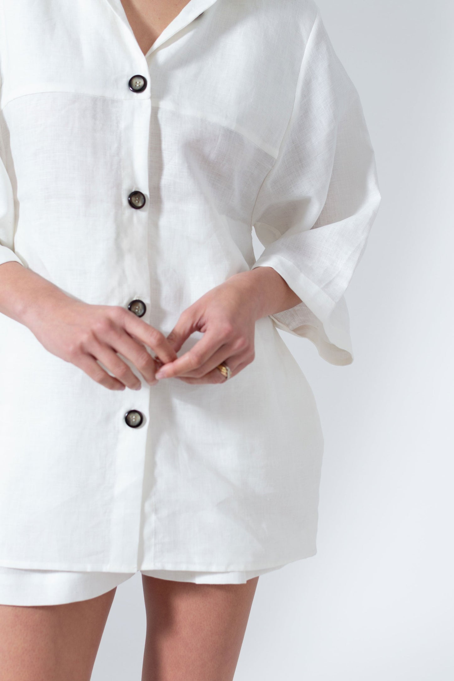 Hope Boxy Oversized Linen Button Down